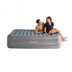 Intex 18" High Comfort Plush Raised Air Mattress Bed with Built-in Pump, Queen