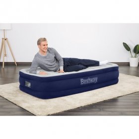 Bestway Tritech 15" Air Mattress Antimicrobial Coating with Built-in AC Pump, Twin