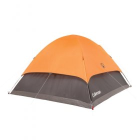Coleman Moraine Park 6-Person Fast Pitch Dome Tent, 1 Room, Orange
