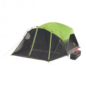 Coleman? 6-Person Carlsbad? Dark Room? Dome Camping Tent with Screen Room, 2 Rooms, Green