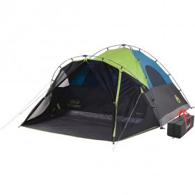 Coleman? 6-Person Carlsbad? Dark Room? Dome Camping Tent with Screen Room, 2 Rooms, Green