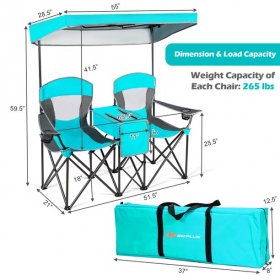 Costway Camping Chair, Turquoise