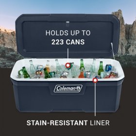 Coleman 150 Qt Hard Sided Cooler, 45 in, Blue Nights
