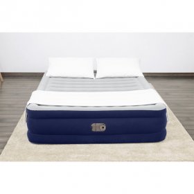 Bestway Tritech 15" Air Mattress Antimicrobial Coating with Built-in AC Pump, Queen